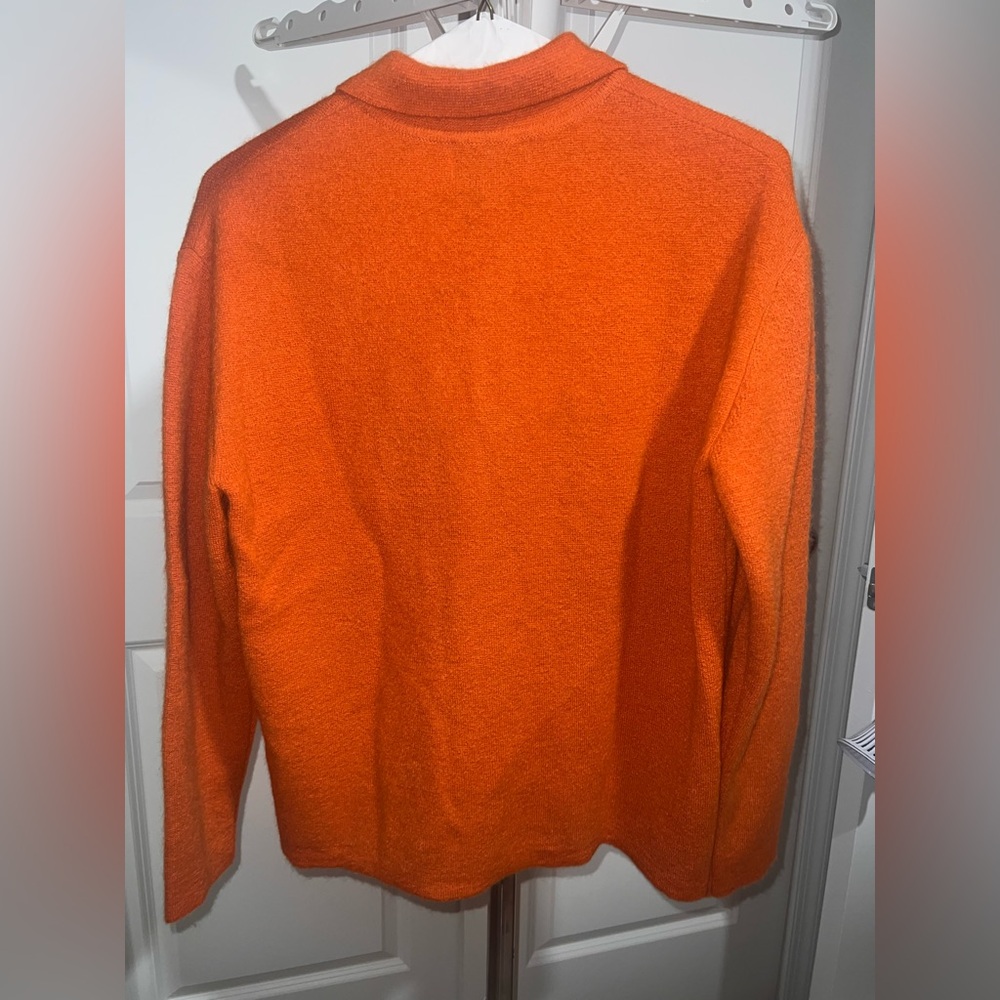 Solid Homme Orange Collared Cardigan - image 5